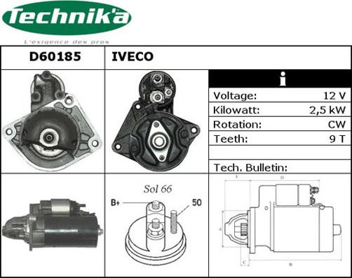 Technika D60185 - Стартер vvparts.bg