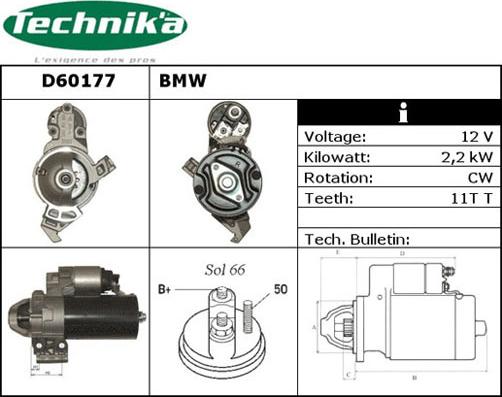 Technika D60177 - Стартер vvparts.bg