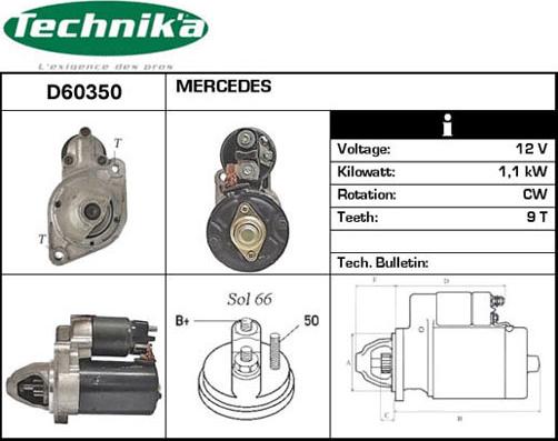 Technika D60350 - Стартер vvparts.bg