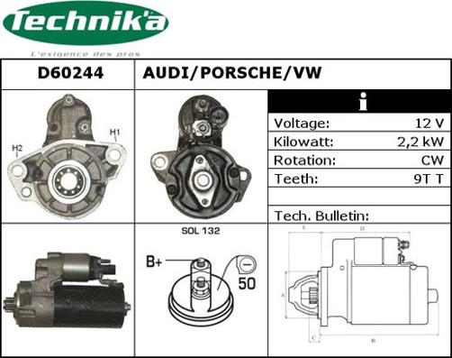 Technika D60244 - Стартер vvparts.bg