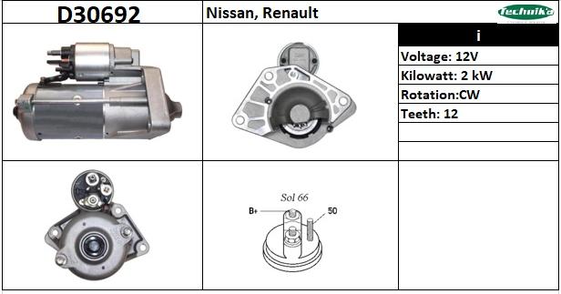 Technika D30692 - Стартер vvparts.bg