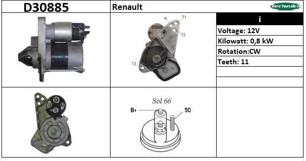 Technika D30885 - Стартер vvparts.bg