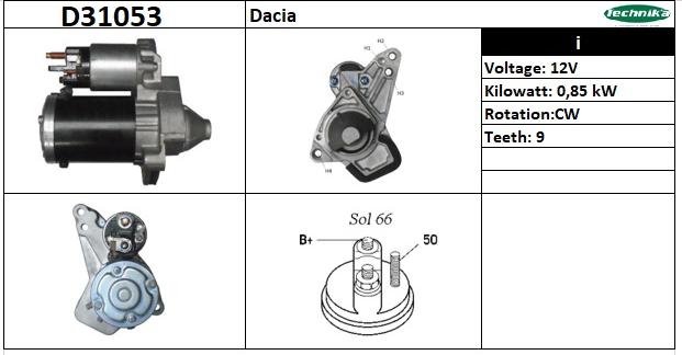 Technika D31053 - Стартер vvparts.bg