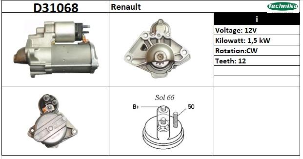 Technika D31068 - Стартер vvparts.bg