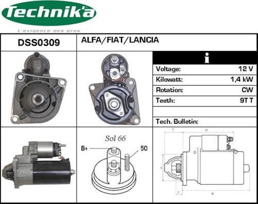 Technika DSS0309 - Стартер vvparts.bg