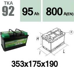 Technika TKA92 - Стартов акумулатор vvparts.bg