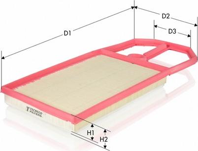 Tecneco Filters AR5898PM-S - Въздушен филтър vvparts.bg