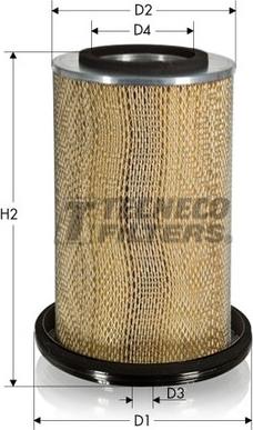 Tecneco Filters AR550-I - Въздушен филтър vvparts.bg