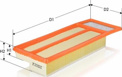 Tecneco Filters AR1451PM - Въздушен филтър vvparts.bg