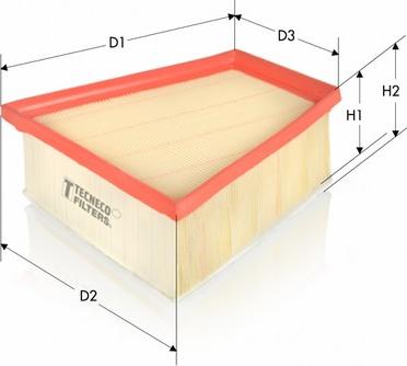 Tecneco Filters AR405PM-S - Въздушен филтър vvparts.bg