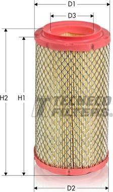 Tecneco Filters AR149T - Въздушен филтър vvparts.bg