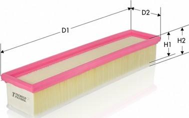 Tecneco Filters AR2038PM-S - Въздушен филтър vvparts.bg