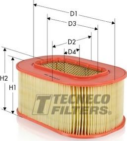 Tecneco Filters AR899-OV - Въздушен филтър vvparts.bg