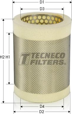 Tecneco Filters AR870S - Въздушен филтър vvparts.bg