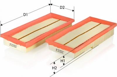 Tecneco Filters AR2861PMX2 - Въздушен филтър vvparts.bg