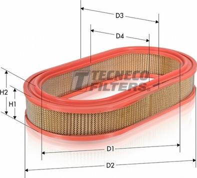 Tecneco Filters AR239-OV - Въздушен филтър vvparts.bg