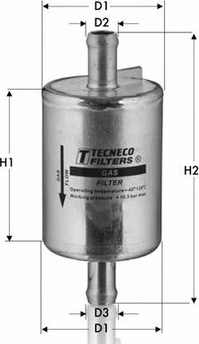 Tecneco Filters GAS46001 - Горивен филтър vvparts.bg