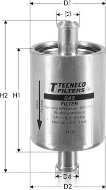 Tecneco Filters GAS13 - Горивен филтър vvparts.bg