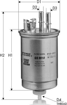 Tecneco Filters GS9910 - Горивен филтър vvparts.bg