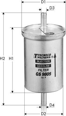 Tecneco Filters GS9805 - Горивен филтър vvparts.bg