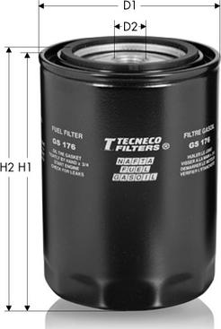 Tecneco Filters GS176 - Горивен филтър vvparts.bg