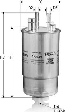 Tecneco Filters GS24/00 - Горивен филтър vvparts.bg