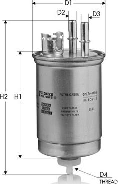 Tecneco Filters GS221 - Горивен филтър vvparts.bg