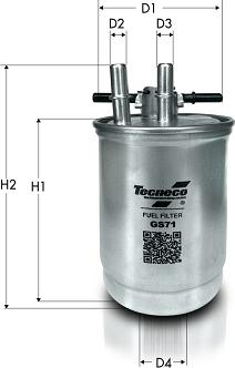 Tecneco Filters GS71 - Горивен филтър vvparts.bg