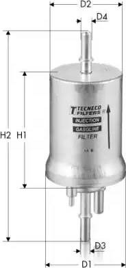 Tecneco Filters IN1K0201051B - Горивен филтър vvparts.bg