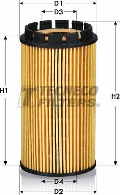 Tecneco Filters OL0245-E - Маслен филтър vvparts.bg