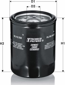 Tecneco Filters OL198-J - Маслен филтър vvparts.bg