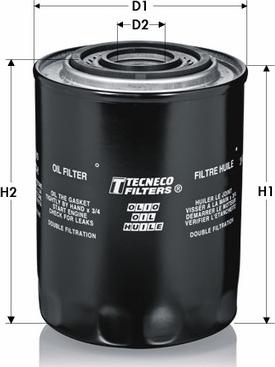 Tecneco Filters OL3003-T - Маслен филтър vvparts.bg