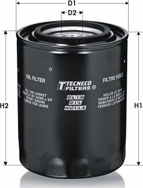 Tecneco Filters OL1283 - Маслен филтър vvparts.bg