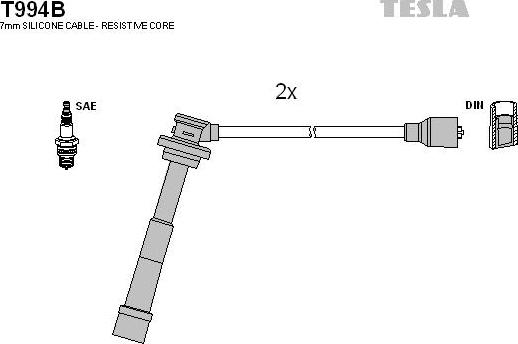 TESLA T994B - Комплект запалителеи кабели vvparts.bg