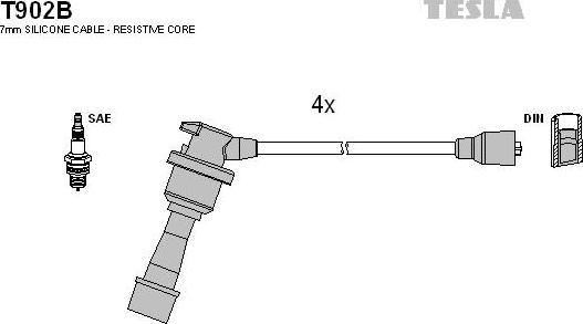 TESLA T902B - Комплект запалителеи кабели vvparts.bg