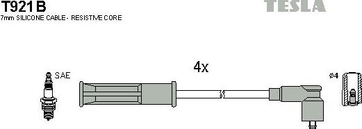 TESLA T921B - Комплект запалителеи кабели vvparts.bg