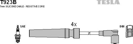 TESLA T923B - Комплект запалителеи кабели vvparts.bg