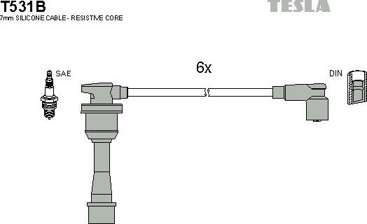 TESLA T531B - Комплект запалителеи кабели vvparts.bg