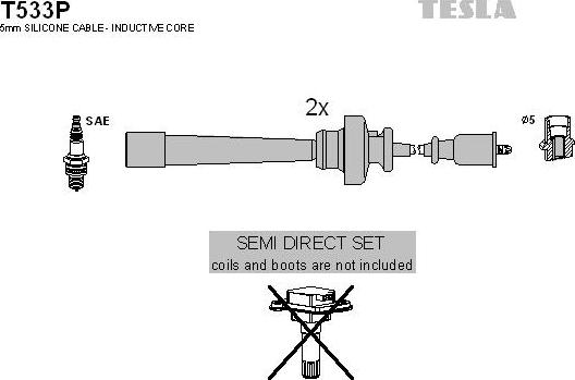 TESLA T533P - Комплект запалителеи кабели vvparts.bg