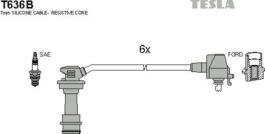 TESLA T636B - Комплект запалителеи кабели vvparts.bg