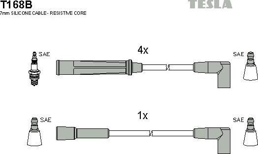 TESLA T168B - Комплект запалителеи кабели vvparts.bg