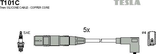 TESLA T101C - Комплект запалителеи кабели vvparts.bg
