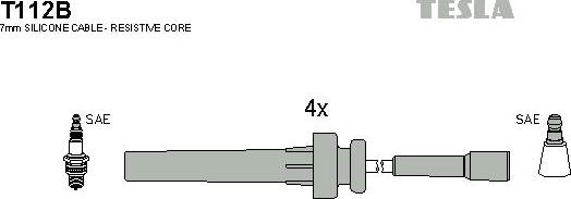 TESLA T112B - Комплект запалителеи кабели vvparts.bg