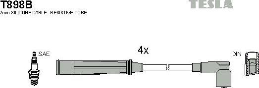 TESLA T898B - Комплект запалителеи кабели vvparts.bg