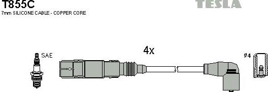 TESLA T855C - Комплект запалителеи кабели vvparts.bg