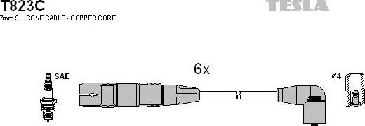 TESLA T823C - Комплект запалителеи кабели vvparts.bg