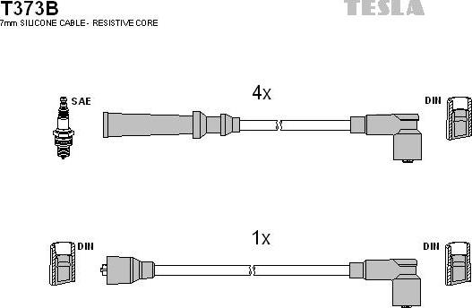 TESLA T373B - Комплект запалителеи кабели vvparts.bg