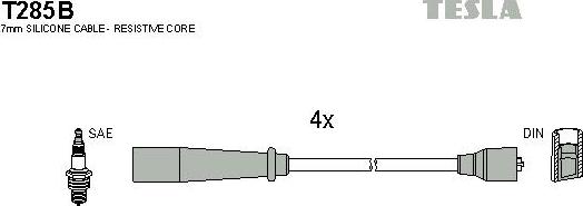 TESLA T285B - Комплект запалителеи кабели vvparts.bg