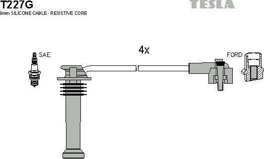 TESLA T227G - Комплект запалителеи кабели vvparts.bg