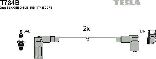 TESLA T784B - Комплект запалителеи кабели vvparts.bg